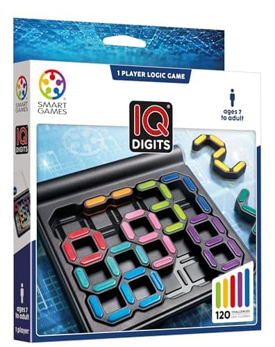 Image of SmartGames - IQ Digits, 1 Player Puzzle Game, 120 Challenges, Ages 7+
