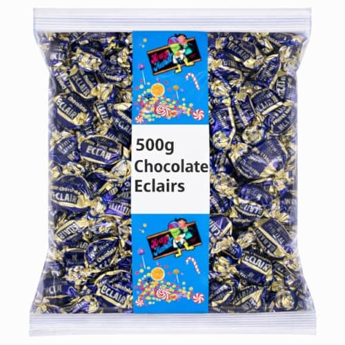 Image of Walkers Chocolate Eclairs 500g Individually Wrapped Toffees | Chewy Milk Chocolate Treats | Classic Bulk Bag for Sharing & Parties