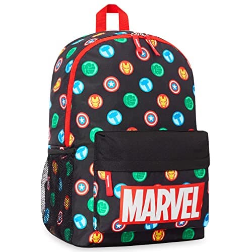 Image of Marvel Spiderman Backpack for Kids Teenagers Avengers Rucksack School Bag Daypack Travel Bag for Days Out PE Sports Boys Gifts (Black Aop)