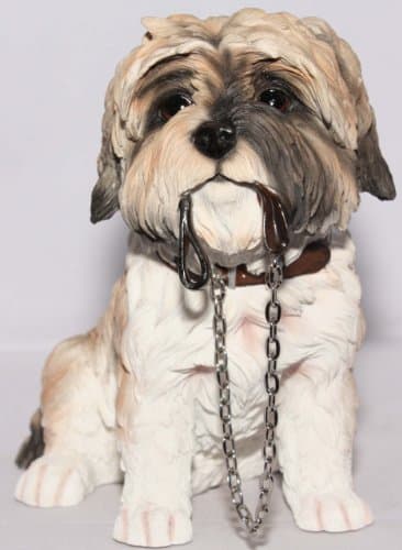 Image of Lesser & Pavey Sitting Walkies Shih Tzu, Gold & White, Gold/White, H14cm