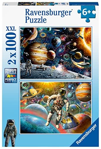 Image of Ravensburger Space Jigsaw Puzzles For Kids Age 6 Years - 2X 100 Pieces XXL [Amazon Exclusive]