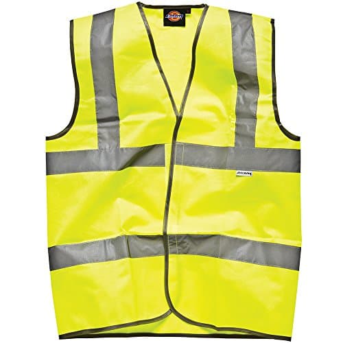Image of Dickies Higway Safety Hi Vis Waistcoat / Mens Workwear Jacket (L) (Hi-Vis Yellow)