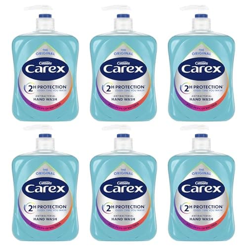 Image of Carex 2 Hour Protection Antibacterial Original Hand Wash, Clean & Protect Hands, Bulk Buy, Pack of 6 x 500ml