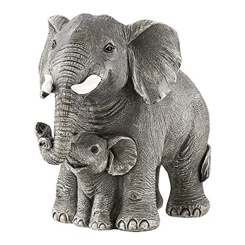 Image of Ylncicn Elephant Statue - Elephant Decor - Mom Gifts - Elephant Gifts for Women - Home Decor Office Bookshelf TV Stand Living Room, Decoration for Shelf Table Decor -Large Grey