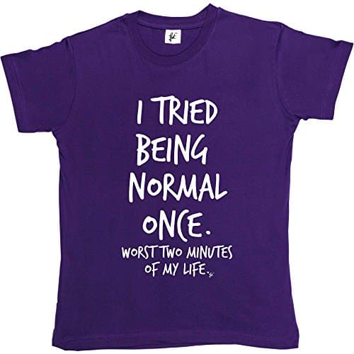Image of Fancy A Snuggle I Tried Being Normal Once. Worst 2 Minutes in My Life Womens Boyfriend Fit T-Shirt Purple XX-Large