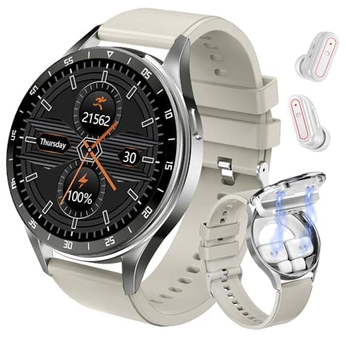 Image of coolhenry Smart Watch with Earbuds, 2 in 1 Earphone & Bluetooth Watch With Answer/Make Call,1.39" Touch Screen Fitness Watch 100+ Sport Mode, Fitness Tracker Heart Rate/Sleep/Spo2/Steps