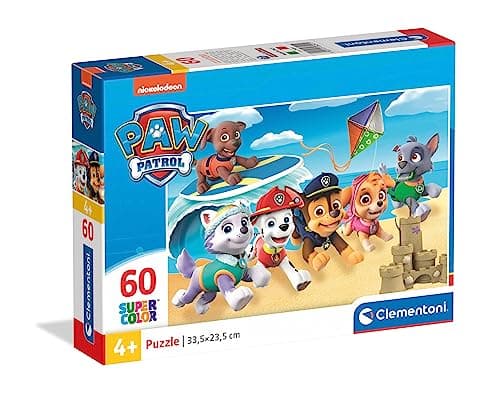 Image of Clementoni 26091, Paw Patrol Supercolor Puzzle for Children - 60 Pieces, Ages 5 years Plus, Multicoloured