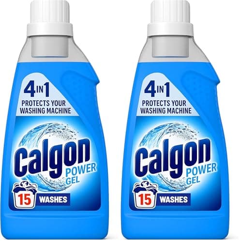 Image of Calgon 4-in-1 Washing Machine Cleaner and Water Softener Gel 750 ml, Removes Limescale, Residue, Dirt, Rust & Malodours, Deep Clean (Pack of 2)