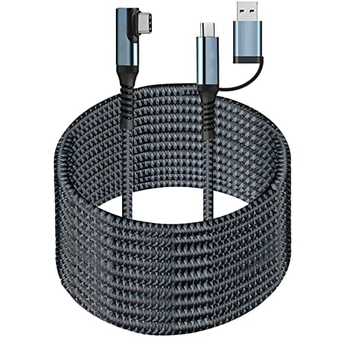 Image of SUMPK VR Link Cable 6m Compatible for Oculus Quest 2, USB 3.2 Type C to C 5Gbps High Speed Data Transfer & Fast Charging Cord Compatible for Virtual Reality Headset and PC Gaming