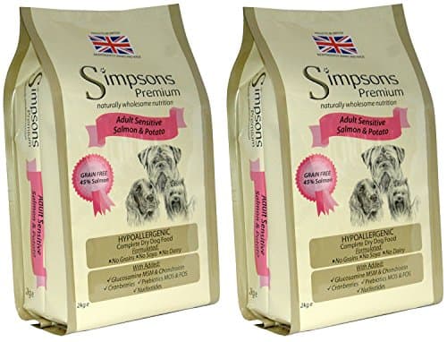 Image of 2 x 12kg Simpsons Premium Adult Sensitive Salmon and Potato Dry Dog Food Multibuy