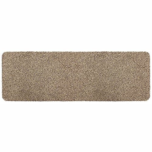 Image of JVL Tanami 2-Tone Fleck Barrier Runner Door Mat, 80 Percent Cotton/20 Percent Synthetic/Gel Backing, Beige, 50 x 150 x 0.5 cm