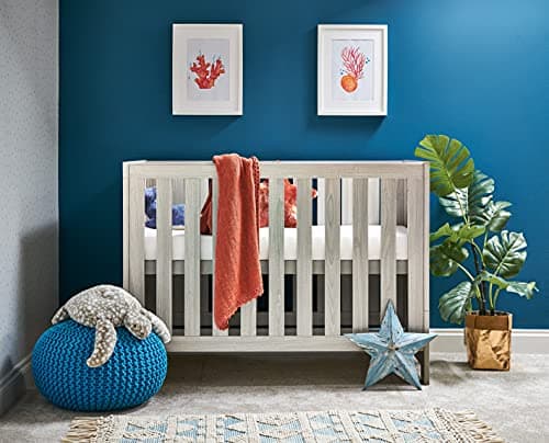 Image of Obaby Nika Mini Cot Bed - Grey Wash,Crib