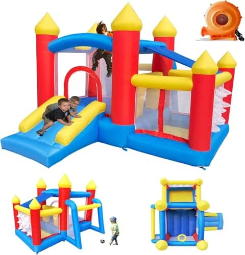 Image of Ballsea Bouncy Castle with Fan for Children from 3 to 8 Years - Indoor 312 x 272 x 200 cm