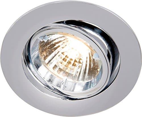 Image of Knightsbridge IP20 230V/12V GU10/MR16 Chrome Recessed Tilt Twist & Lock Downlight, Aluminium