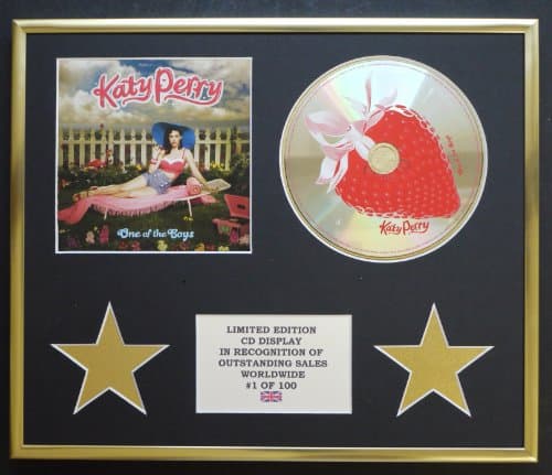 Image of KATY PERRY/CD DISPLAY/LIMITED EDITION/COA/ONE OF THE BOYS