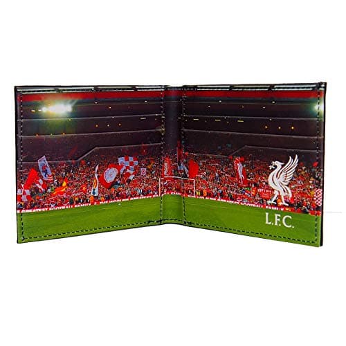 Image of Liverpool FC Official Football Gift Embossed Crest Stadium Wallet Black
