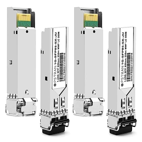 Image of OPSTRAN 1000BASE-SX SFP Optical Transceiver Module Compatible with Juniper QFX-SFP-1GE-SX EX-SFP-1GE-SX SRX-SFP-1GE-SX 850nm 550m DDM Duplex LC MMF 4pcs/Pack