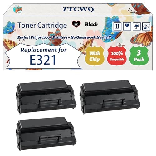 Image of Compatible for Lexmark E321 Toner Cartridge Work for Lexmark E321 E323t E323tn Optra E321 Optra E323 Optra Printers (3 Pack Black)