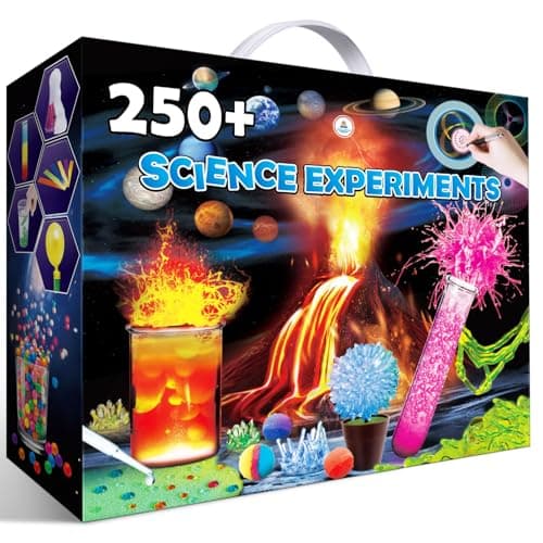 Image of UNGLINGA 250+ Science Experiments Kits for Kids, Boys Girls Toys Birthday Gifts Ideas, Chemistry Set, S.T.E.M Activities Educational Project, Volcano Scientist Kit