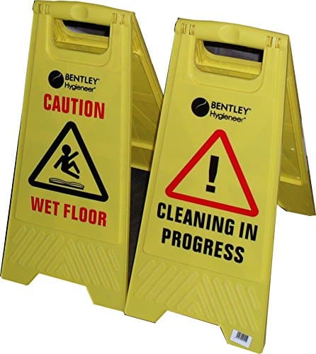 Image of CAUTION WET FLOOR / CAUTION CLEANING IN PROGRESS / a-frame sign - Warning Sign