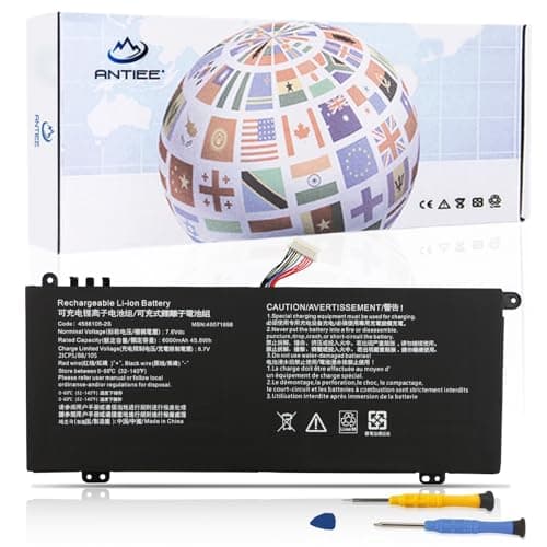 Image of ANTIEE 45.6Wh 4588105-2S 40071698 Laptop Battery Compatible with Toshiba Dynabook Satellite Pro C40-G-12H C40-H-101 C50-E-10C C50-E-111 C50-H CS50l-HB C40-J MEDION Akoya E15403 7.6V 6000mAh