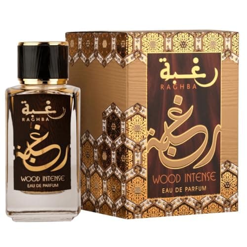 Image of Raghba Wood Intense Eau de Parfum 100ml - Deep Woody Oud, Smoky & Warm Oriental Men’s Fragrance
