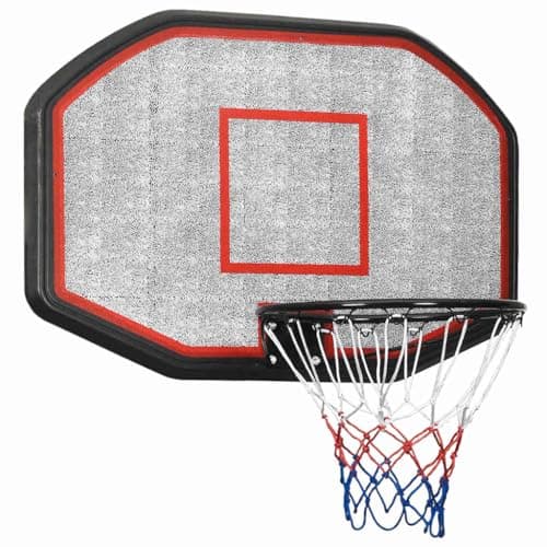 Image of vidaXL Durable Basketball Backboard - UV-resistant Polyethene Material, Classic Steel Rim, Wall-Mounted Design, for Indoor & Outdoor Use, Multicolour
