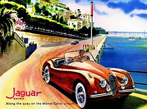 Image of Jaguar Car Vintage Poster Advert Photo Wall Art Picture Poster A4