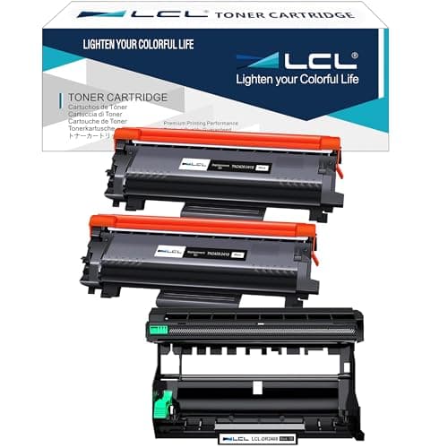 Image of LCL Compatible Toner Cartridge TN2420 TN-2420 TN2410 TN-2410 3000 pages Drum DR-2400 DR2400 (2 Black 1 Drum) Replacement for Brother HL-L2375DW DCP-L2550DW MFC-L2715DW HL-L2350DW HL-L2310D HL-L2357DW