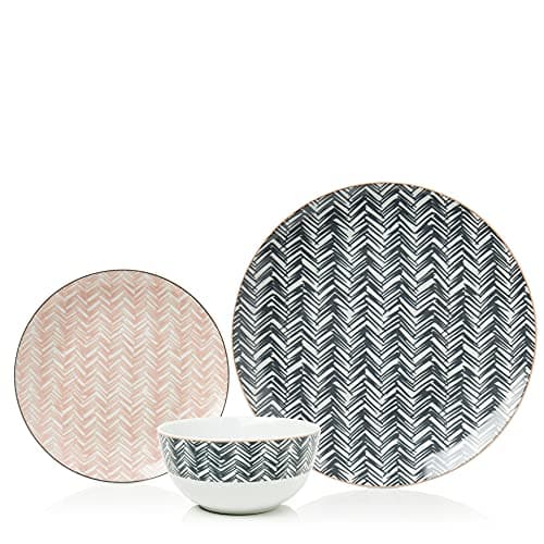 Image of Sabichi Mali Decal 12pc Porcelain Multicolour Dinner Set