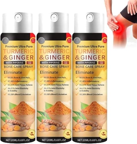 Image of Joint & Bone Therapy Turmeric Ginger Treatment Spray, Turmeric Joint Pain Relief Spray, Turmeric Ginger Bone Therapy Spray, Arthritis Relief Spray, for Women Men (3Pcs)