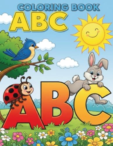 Image of ABC Coloring Book: Color 100+ pages of Animals, Birds, Vehicles, Toys & Alphabet Letters for both Boys and Girls/ Coloring Book for Toddlers and Preschoolers - Ages 3-5