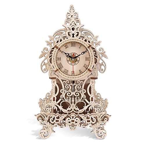 Image of Cuteefun 3D Wooden Pendulum Clock Model Kit for Adults to Assemble by Yourself to Build 3D Wooden Puzzle DIY Woodcraft Construction Kits Creative