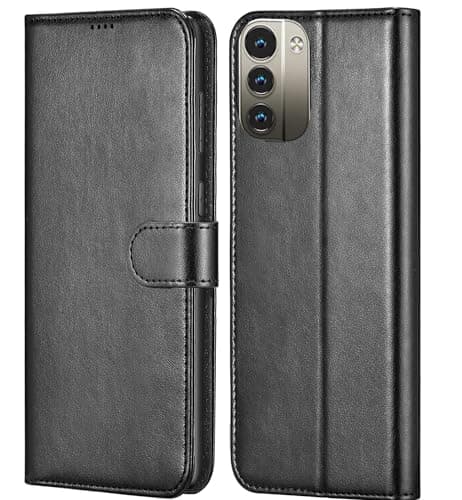 Image of AMAZE!UK For Nokia G11 / Nokia G21 Phone Case Leather Flip Wallet Slim Book Magnetic Stand Phone Cover (Black)