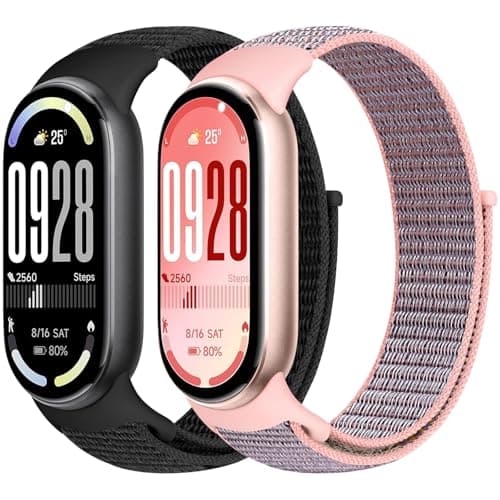 Image of Runostrich Nylon Straps Compatible with Xiaomi Smart Band 10/9/8 Soft Nylon Loop Strap Breathable Adjustable Replacement Band for Women Men