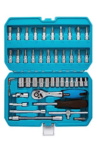 Image of Blue Spot Tools 01530 46 PCE 1/4" Chrome Vanadium Socket Set (4-14mm)