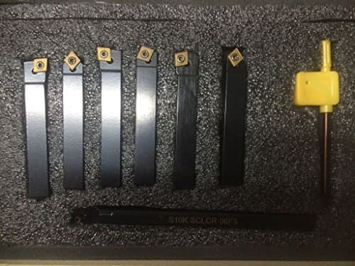 Image of OMEX INDEXABLE LATHE TOOL HOLDER 7 PCS SET 10MM + BORING BAR CCMT CARBIDE INSERTS