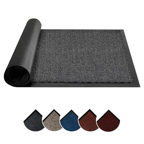 Image of Circle of trust Hallway Runner Rug Grey 70x240cm Non Slip Heavy Duty Long Washable Runner, Rubber Backed Floor Mat | Dirt Trapper Washable Rug for Hallway Kitchen Bedroom Laundry & Office