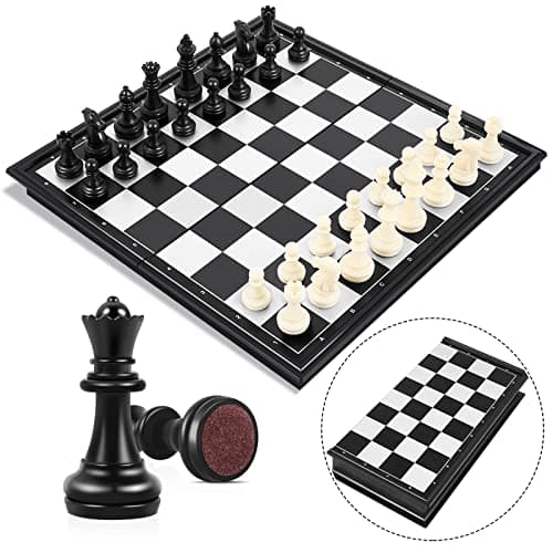 Image of Peradix Chess Board Set Game -Travel Magnetic Chess Piece Set with Chess Folding/Portable Storage Board-Traditional Strategy Game for Kids/Children/Adults