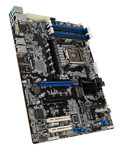 Image of ASUS P12R-E Motherboard - Intel C256 - Intel LGA1200 Socket - DDR4 RAM - ATX