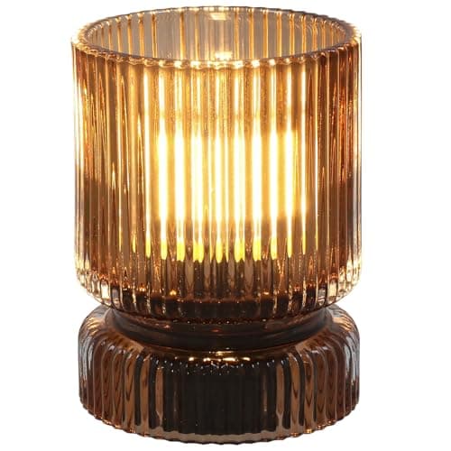 Image of Shudehill Giftware Posh LED Lamp in Ball and Tube Designs - Small Bronze - Battery Powered