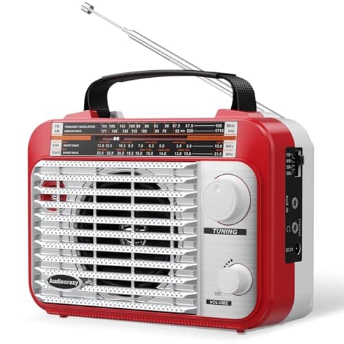 Image of AM/FM/SW1-2 Radio Shortwave Transistor Radio AC or Battery Operated with Best Reception Big Speaker and Precise Tuning Knob with AUX in & 3.5mm Earphone Jack