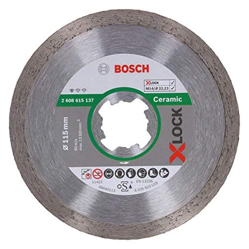 Image of Bosch Professional 2608615137 Diamond Cutting Disc Standard (for Ceramic, X-LOCK, Diameter 115 mm, Bore Diameter: 22.23 mm)