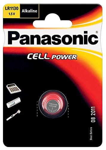 Image of Panasonic Cell Power LR54 (LR1130) Alkaline Manganese Button Cell Batteries 1.5 V 65 mAh Pack of 3