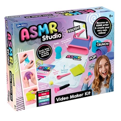 Image of John Adams ASMR Studio Video Maker Kit | Make Your Own ASMR Videos | Create, Record & Share Satisfying Sensory, Spine-Tingling Sounds | Age 8+ | Great Christmas or Birthday Gift for Boys & Girls