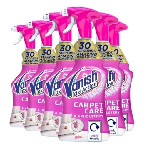 Image of Vanish Carpet Cleaner + Upholstery Gold Oxi Action Stain Remover Spray | Pack of 6 Eliminates even strong odours Bulk Buy