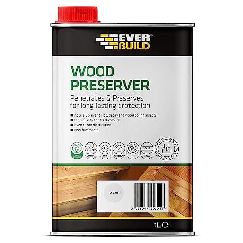 Image of Everbuild Wood Preserver – Interior And Exterior Use – Low Odour – Quick Drying – Long Lasting Protection – Clear – 1 Litre
