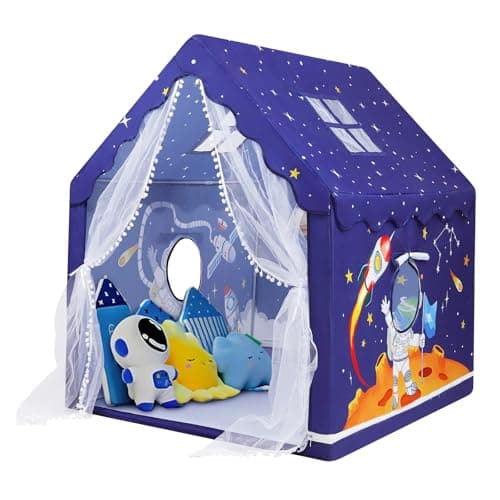 Image of Astronaut Kids Play Tent,Large Playhouse for Boys Indoor Outdoor,Kids Tent with Windows,Gift for Toddler Children