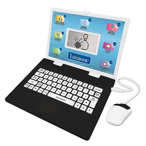 Image of LEXIBOOK, Educational Laptop Bilingual English/French, 124 Language Activities, Writing, Maths, Logic, Music and Games, Boys and Girls, JC498i1