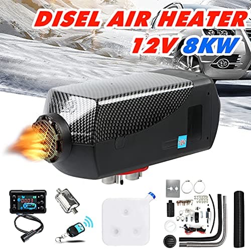 Image of Triclicks 8KW Diesel Air Heater 12V Diesel Parking Heater Set With 10L Tank Remote Control LCD Display, Fast Heating Diesel Heater For Truck Boat Bus Car Trailer Motorhomes Vehicle